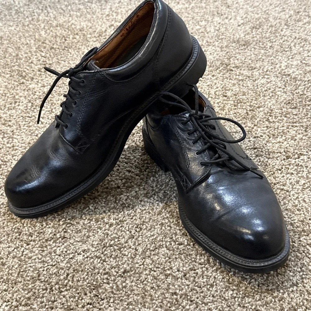 Frye Oxford Mens Black Leather Low Top Cap Toe Oxfords Shoes Lace up 8.5
